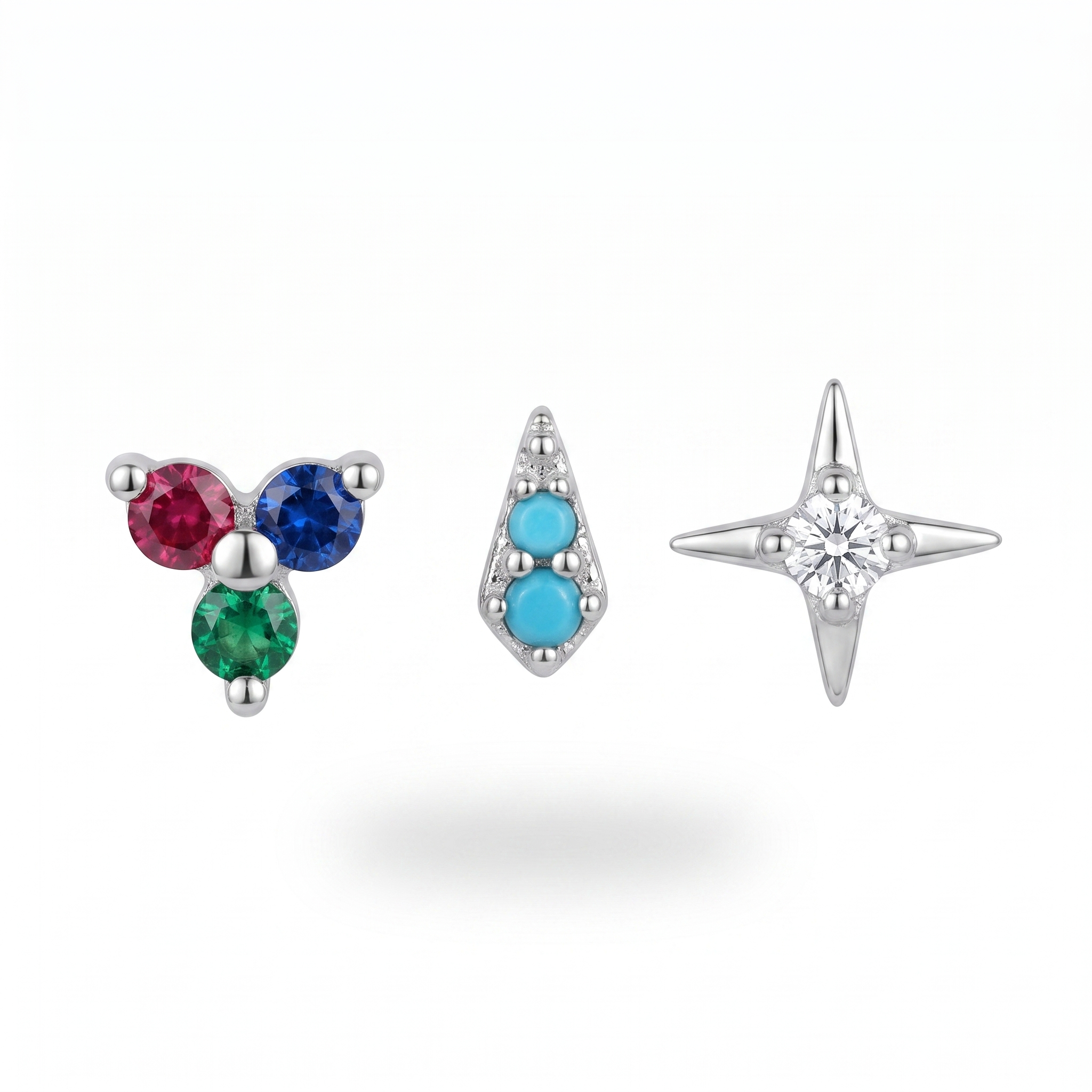 Gem Trio & Star Studs