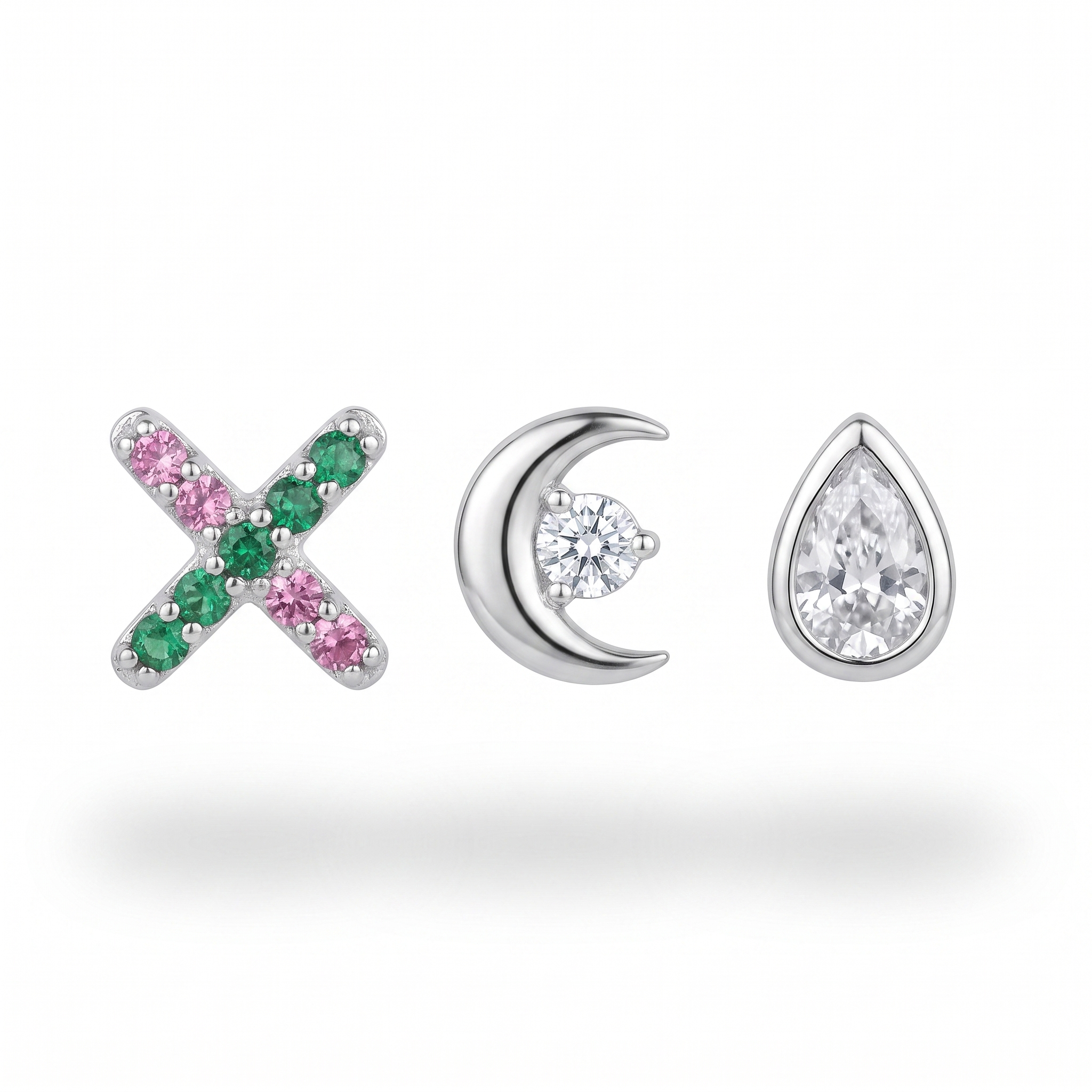 Gem X & Moon Studs