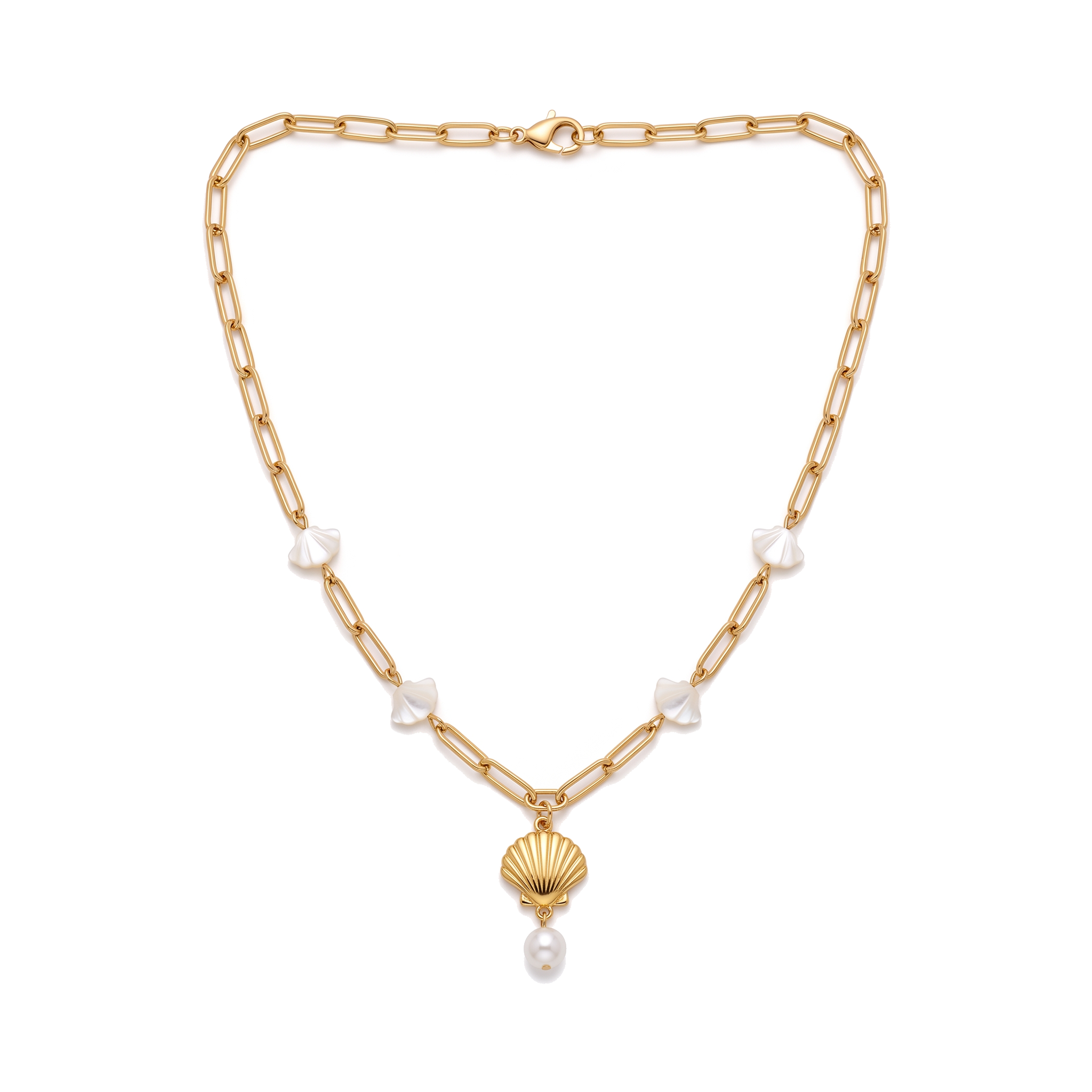 Gold Shell Necklace — Glam by Layal