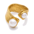Gold Twin Pearl Ring — Glam by Layal