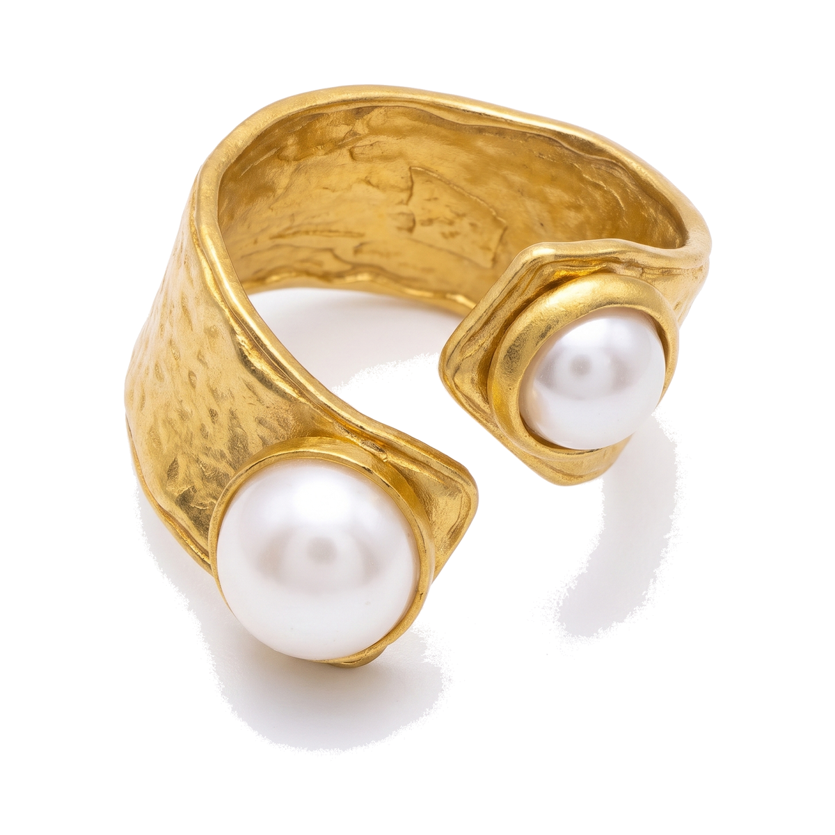 Gold Twin Pearl Ring — Glam by Layal