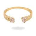Gold Crystal Leaf Cuff — Glam by Layal