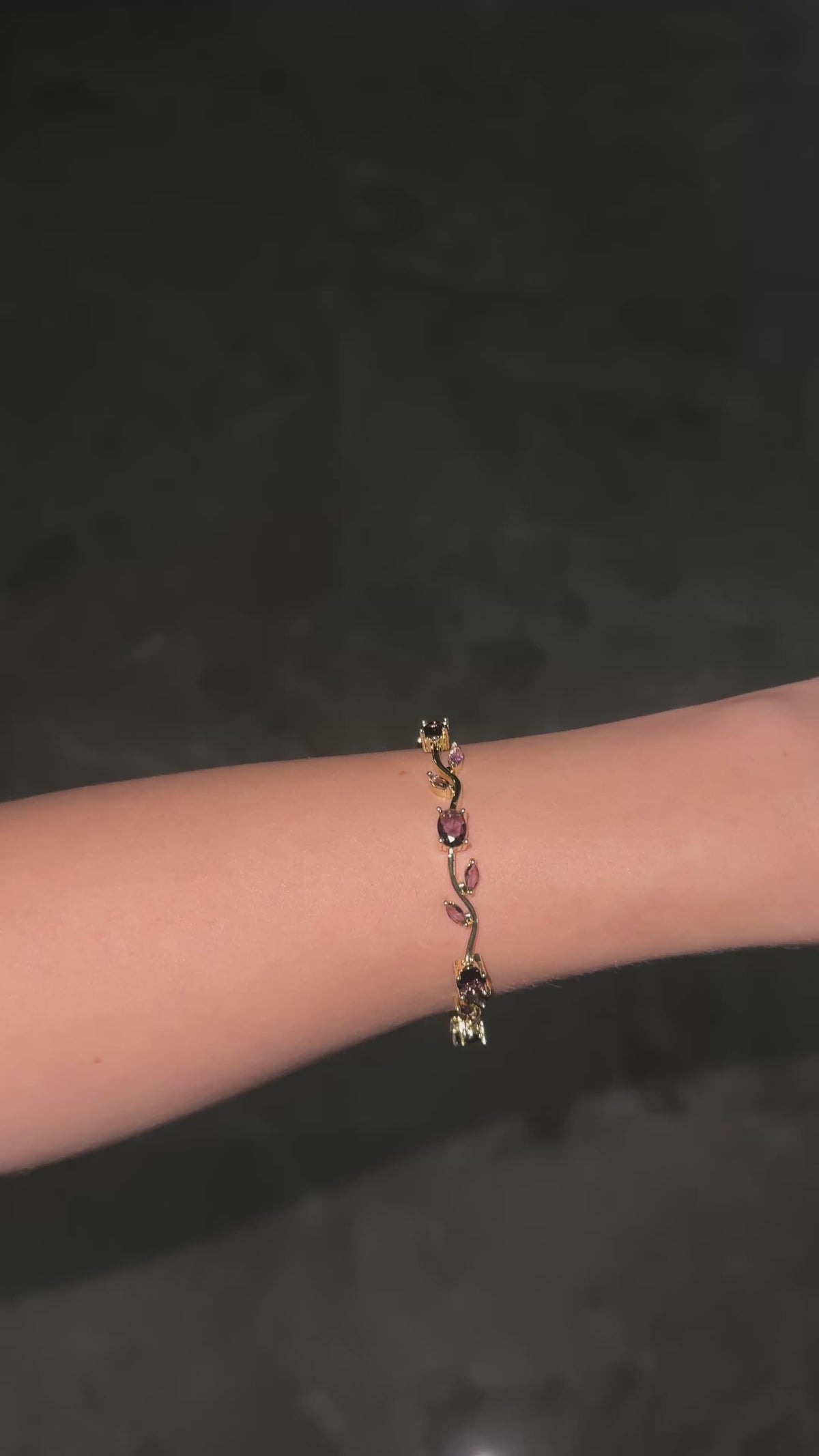 Purple Crystal Vine Bracelet