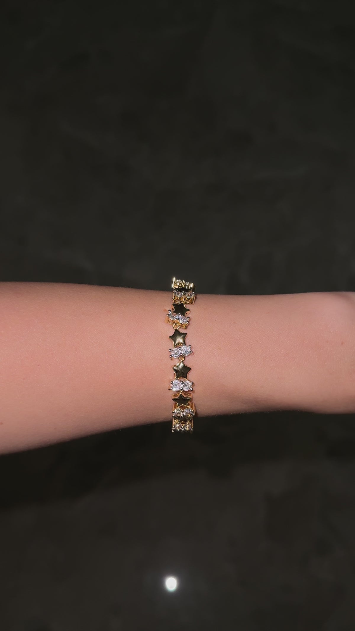 Gold Star & Crystal Bracelet