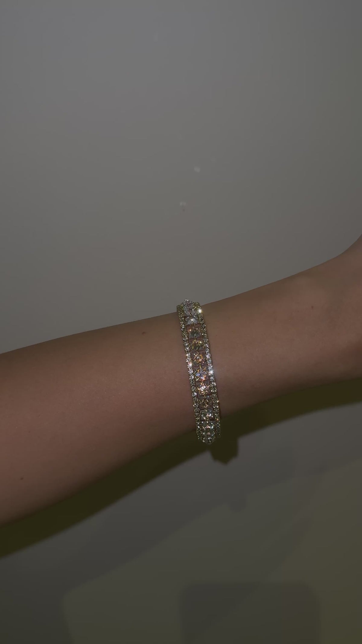 Gold Pave Crystal Bangle