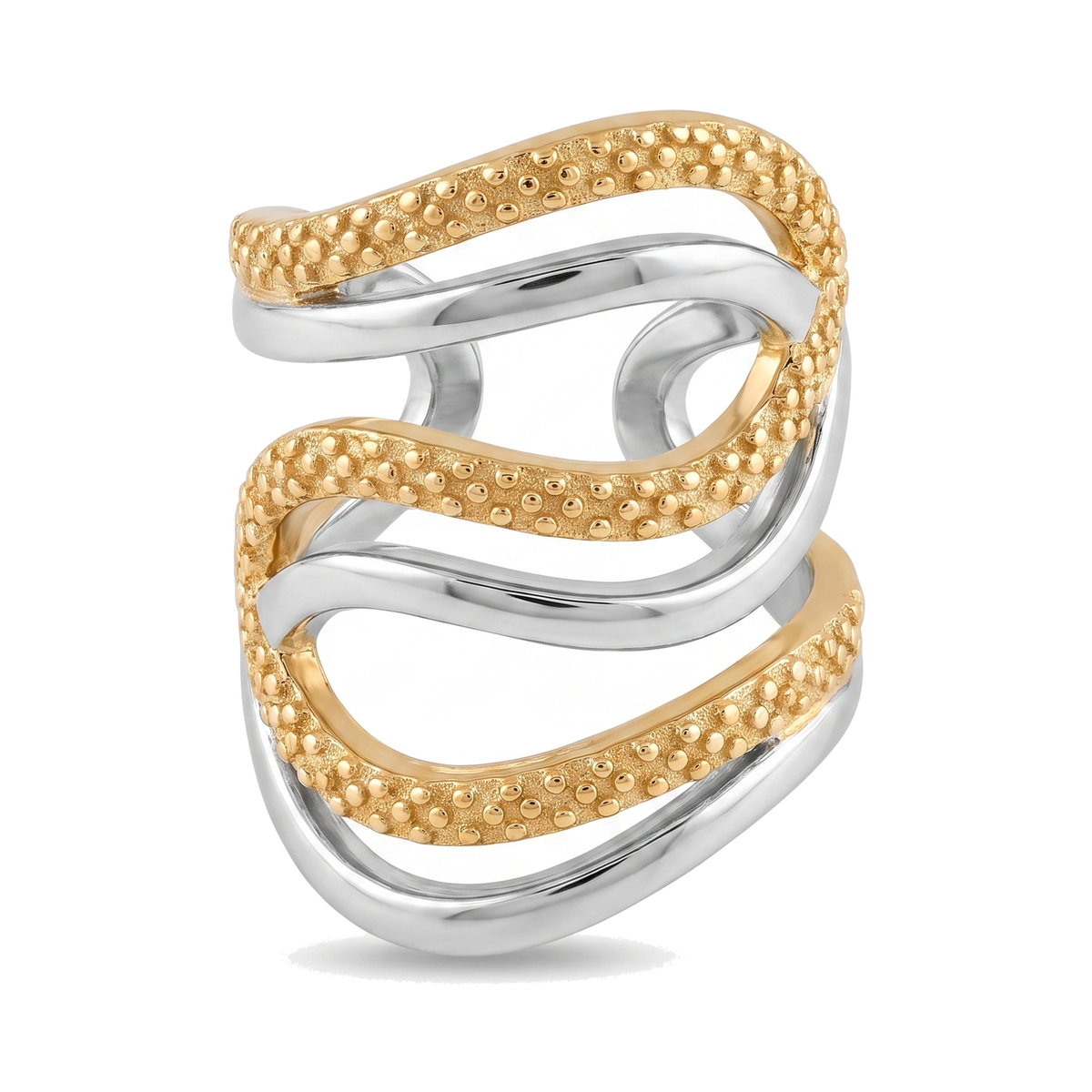Two-Tone Open Ring — Glam by Layal